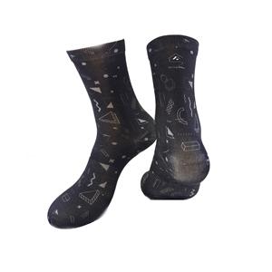 Spring Alley Black Space Printed Socks