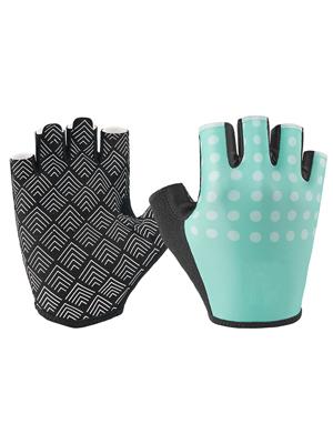 Full Screen Printing Leather Cycling Half-finger Gloves