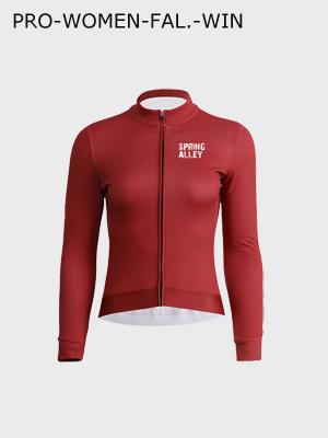 Custom Sublimation Printing Women Long Sleeve Cycling Fleece Jersey